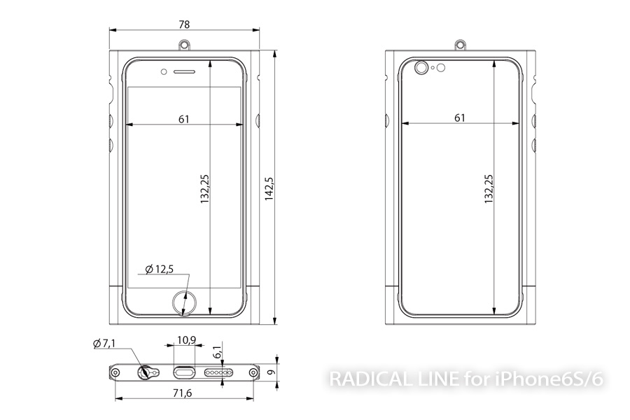 alumania RADICAL LINE for iPhone6S/6 スクリュー