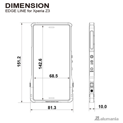 alumania Xperia Z3 EDGE LINE View-Specification　