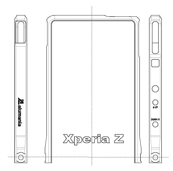 Z用ケースの印字デザインと位置