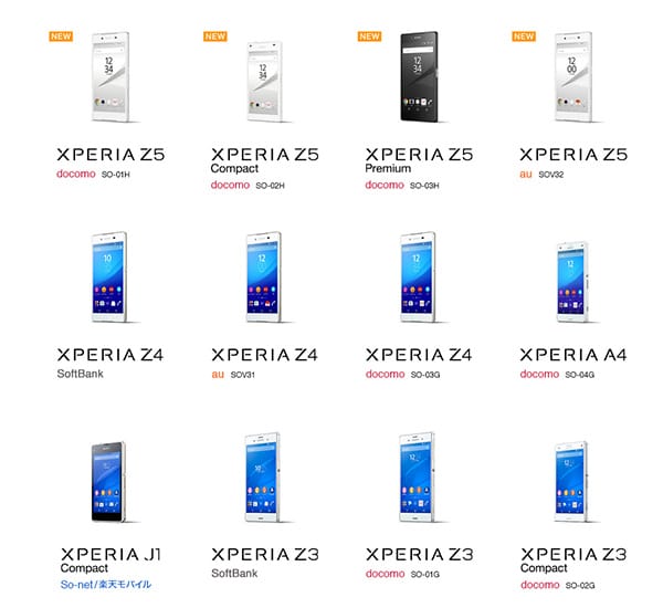 Z5シリーズが公開となっております。