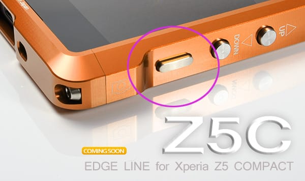 Z5C用にはカメラボタンエリアの形状が異なります。