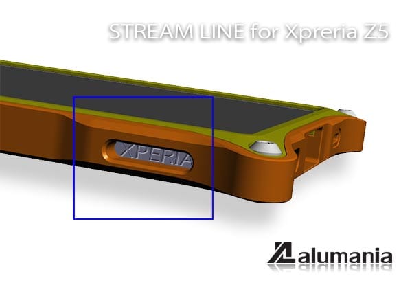 Z5用STREAM LINEにもXPERIAロゴの開口