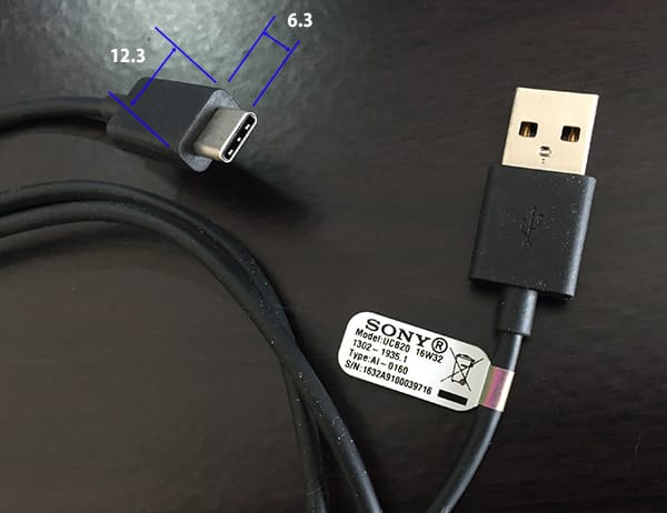 SONY純正のType-Cケーブル