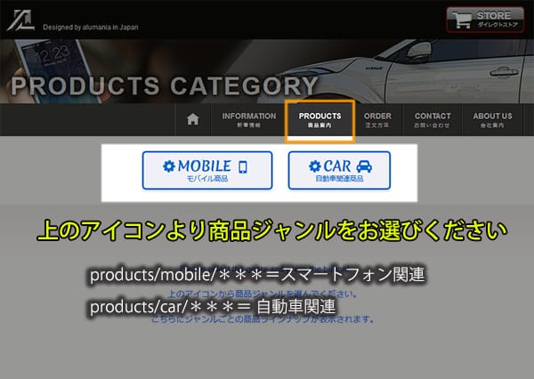 商品ページの階層変更作業が完了しました。