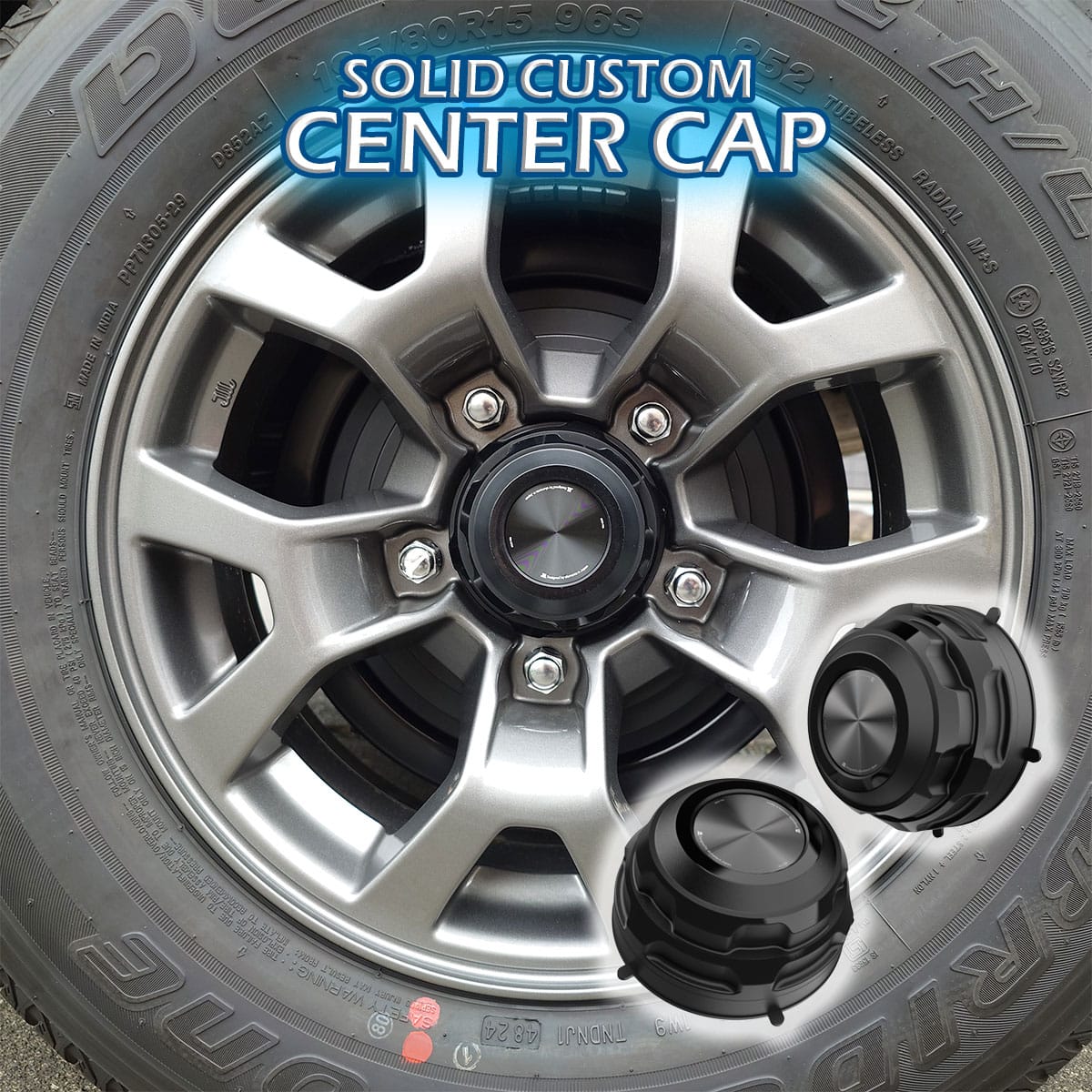 JB64系ジムニー用センターキャップの解説とフロント用の開発