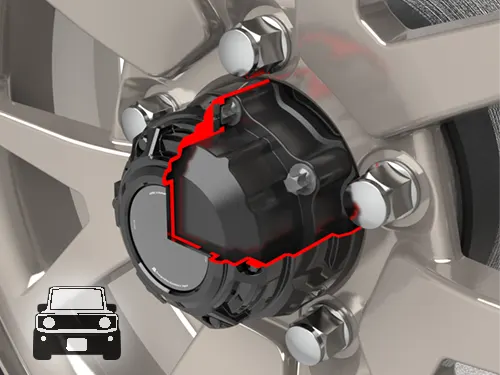 フロントハブ装着センターキャップ