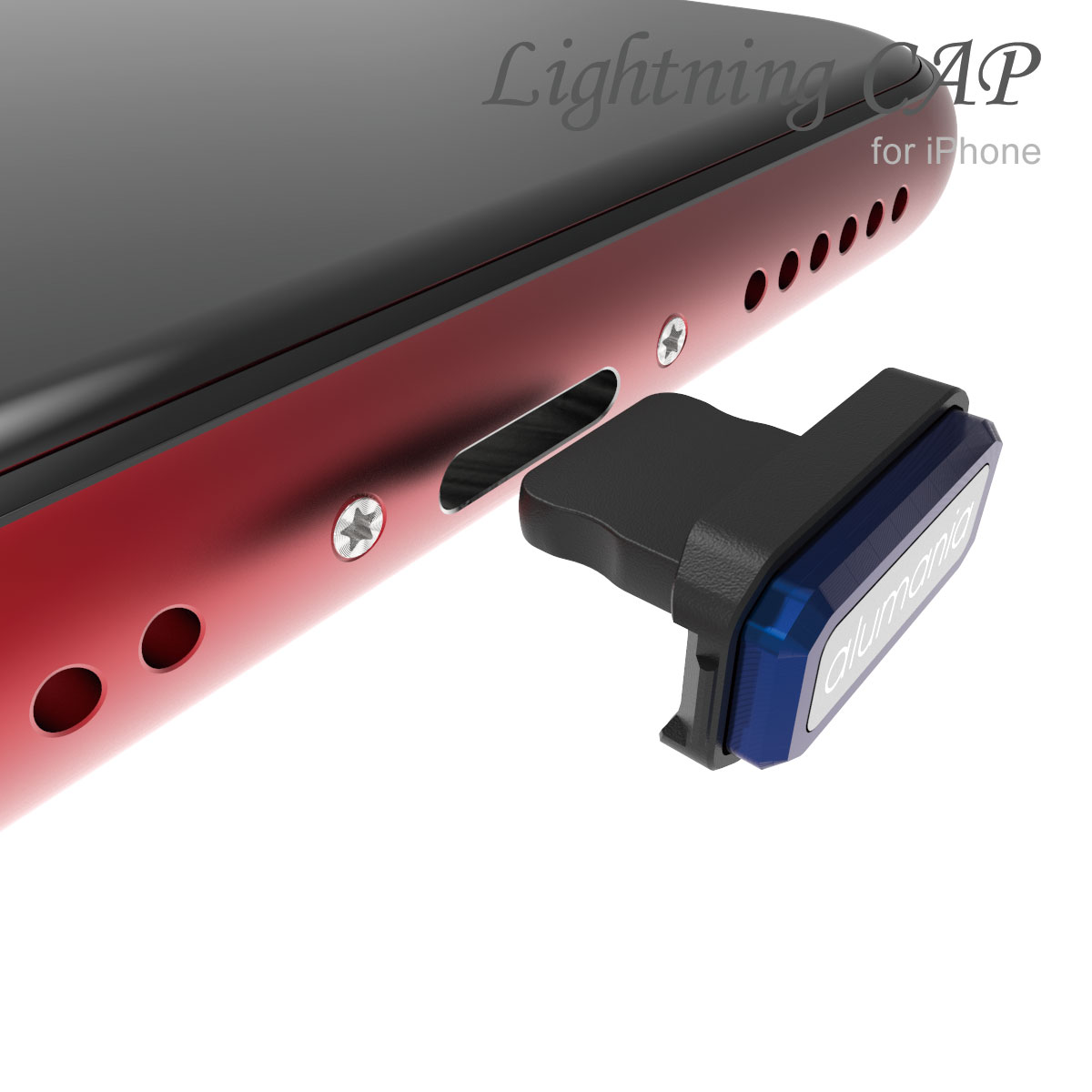 最大92%OFFクーポン iPhone ライトニング端子 コネクタ 防塵 充電 カバー レッド