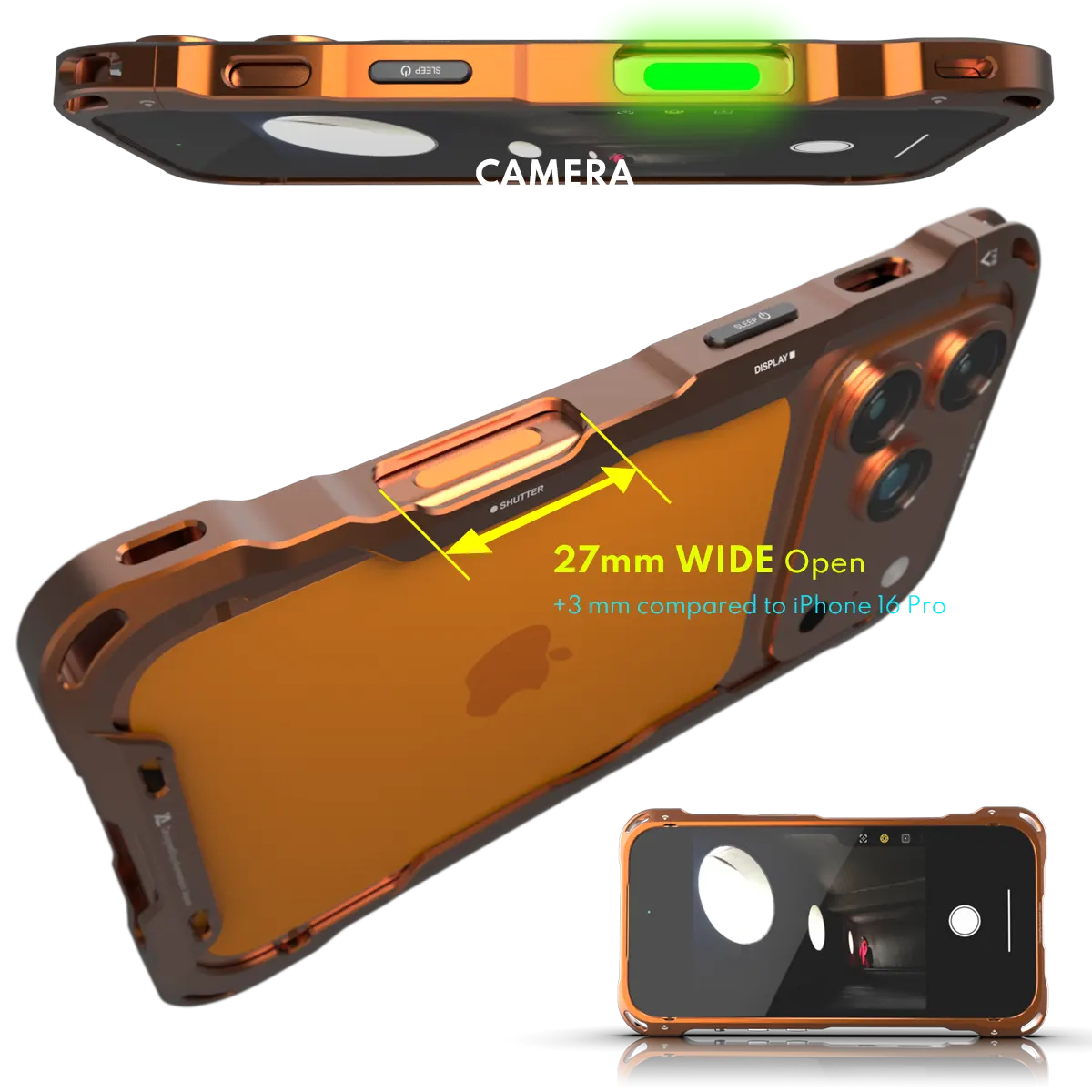 スライド操作も可能なカメラコントロール部分