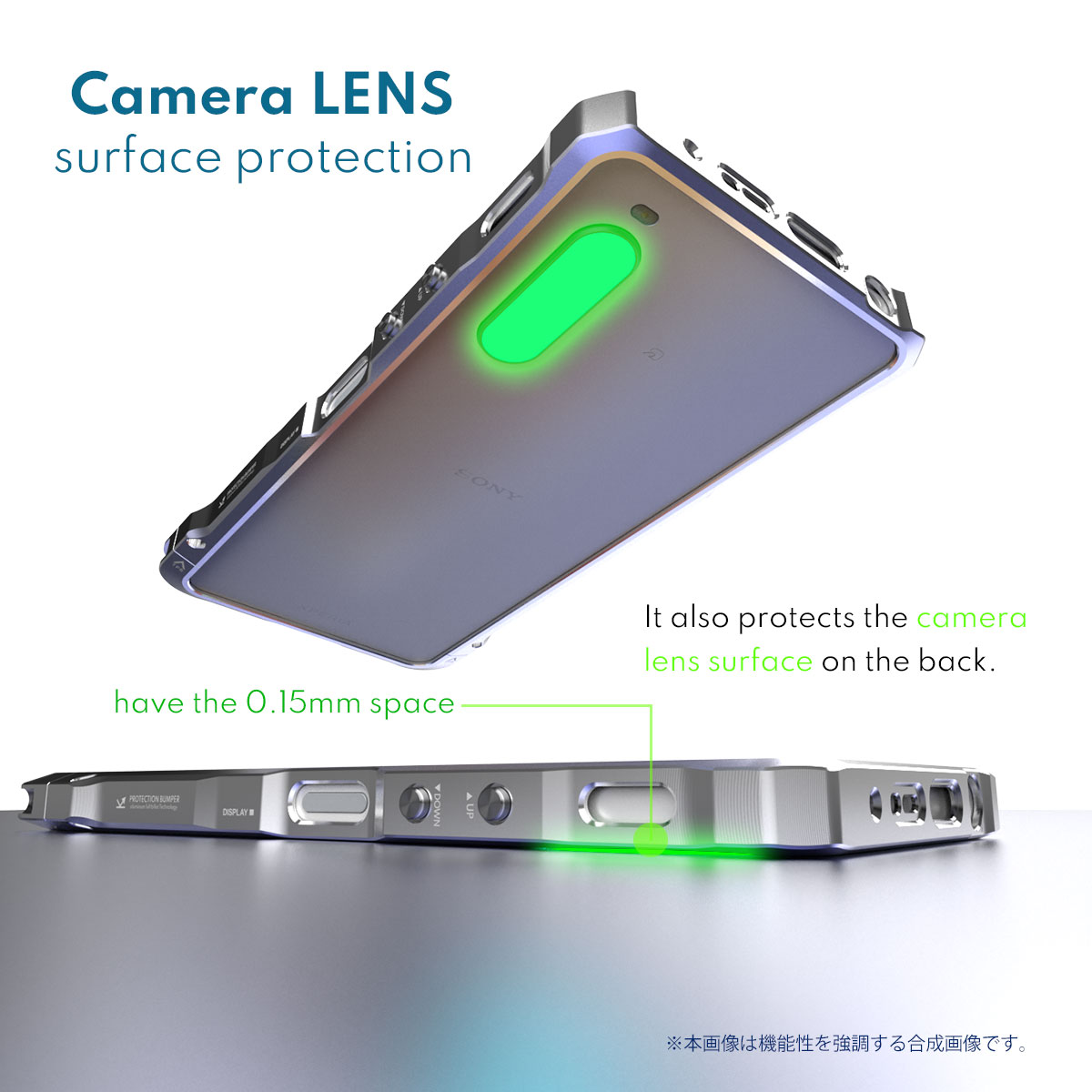 ソニーのXPERIA10Vを硬質なアルミフルビレットのバンパーで全身保護