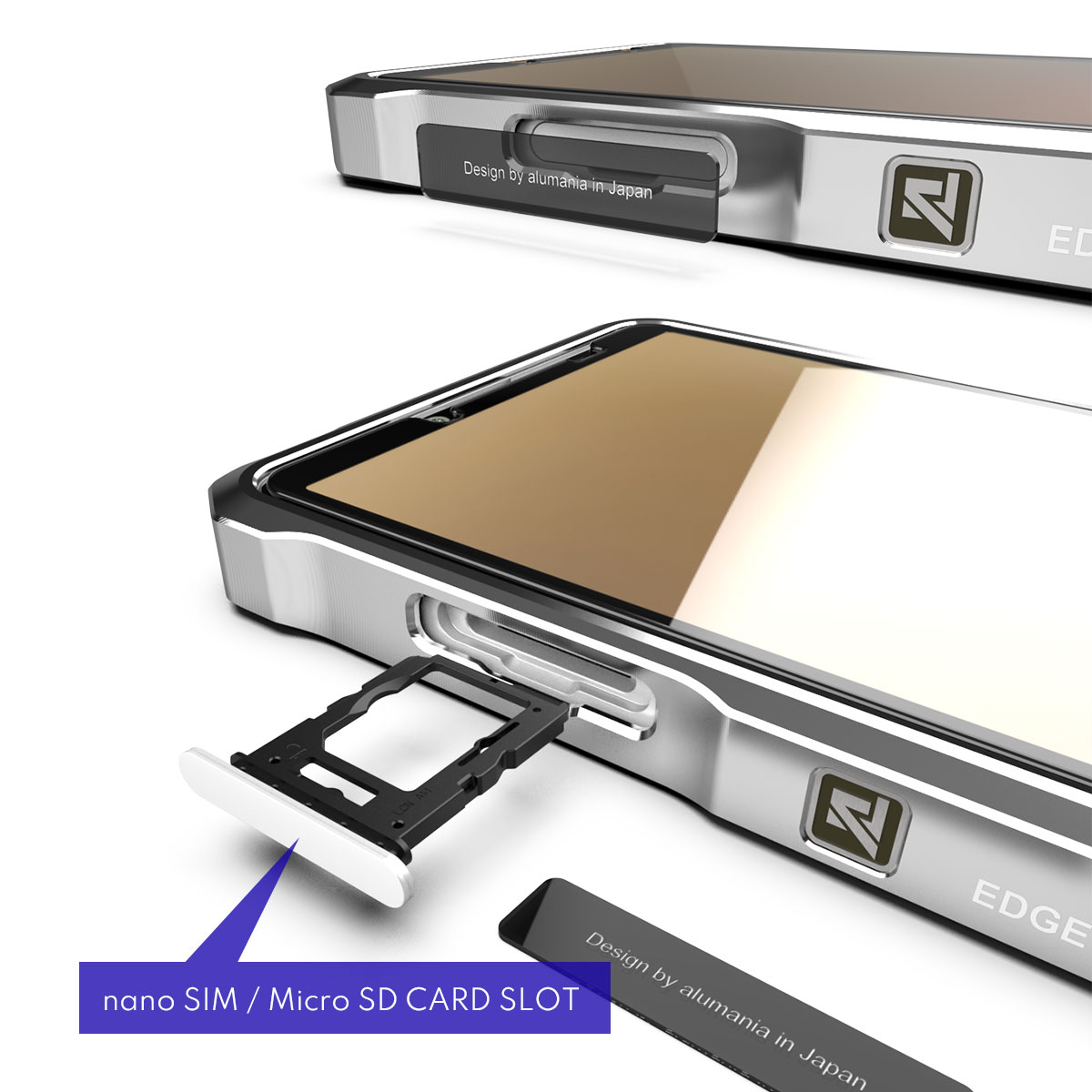 ソニーのXPERIA10Vを硬質なアルミフルビレットのバンパーで全身保護