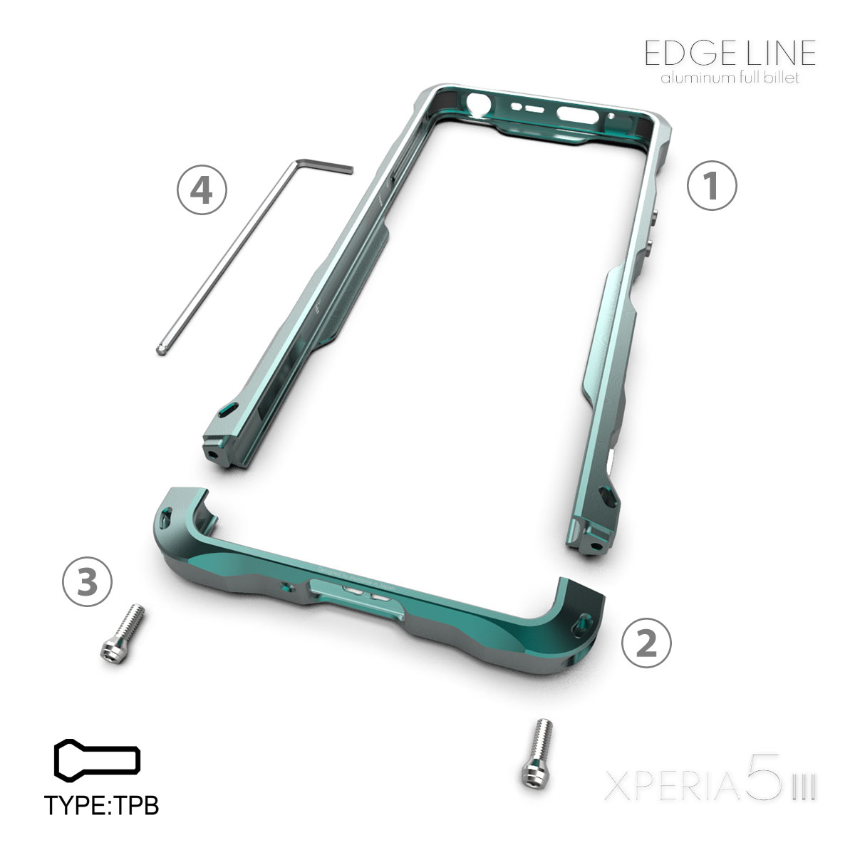 XPERIA 5 III (SO-53B,SOG05,softbank) アルミフルビレット保護