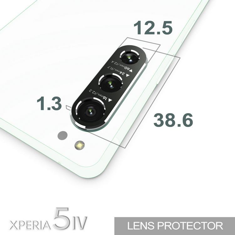 XPERIA 5 IV用レンズプロテクターの装着サイズ