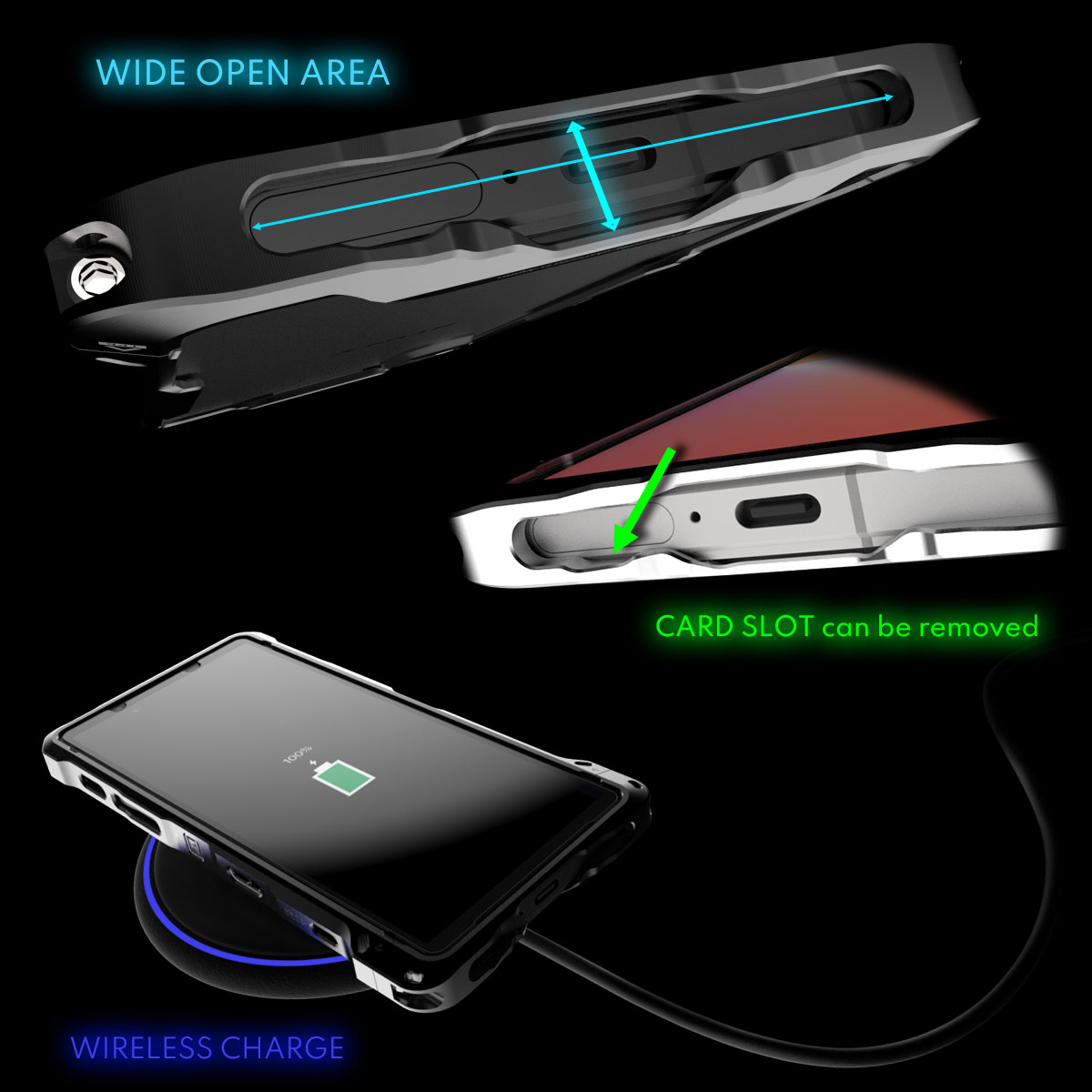 ソニーのXPERIA5Vを硬質なアルミフルビレットのバンパーで全身保護