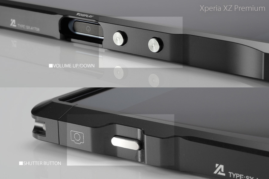alumania EDGE LINE for Xperia XZ Premium ボタン