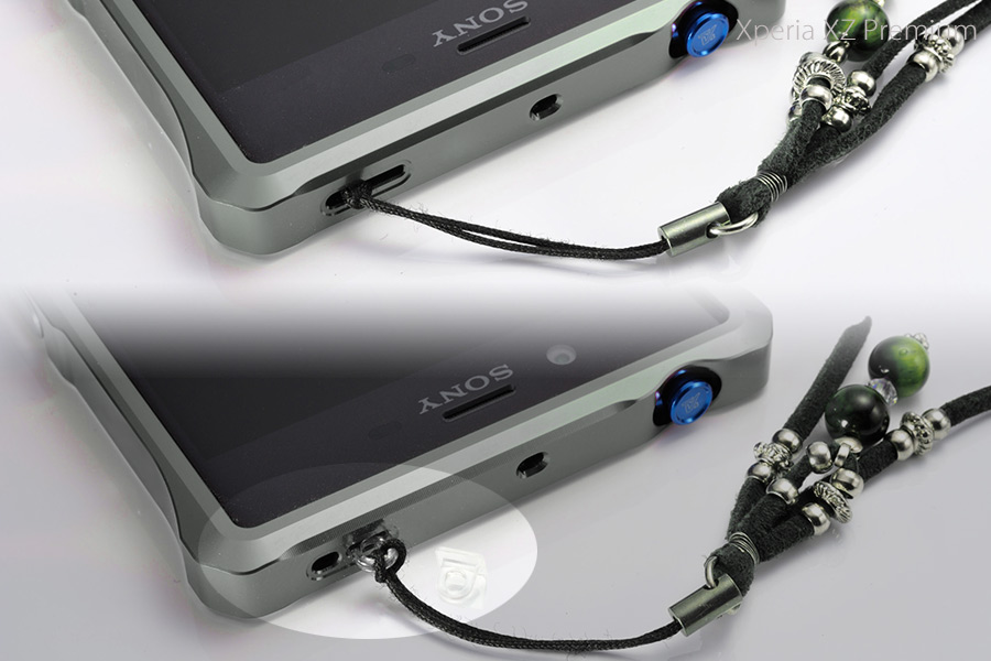 alumania EDGE LINE for Xperia XZ Premium ストラップアタッチメント